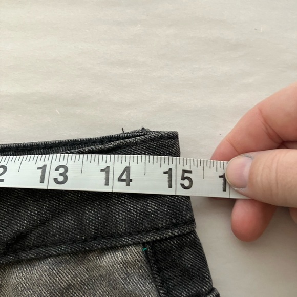 Angle Kiss Mom Jeans Sz 7/28 Black‎ Patchwork Staight Leg Casual Comfort - Picture 4 of 7